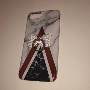 Rose gold/marble iPhone 7/8 plus case